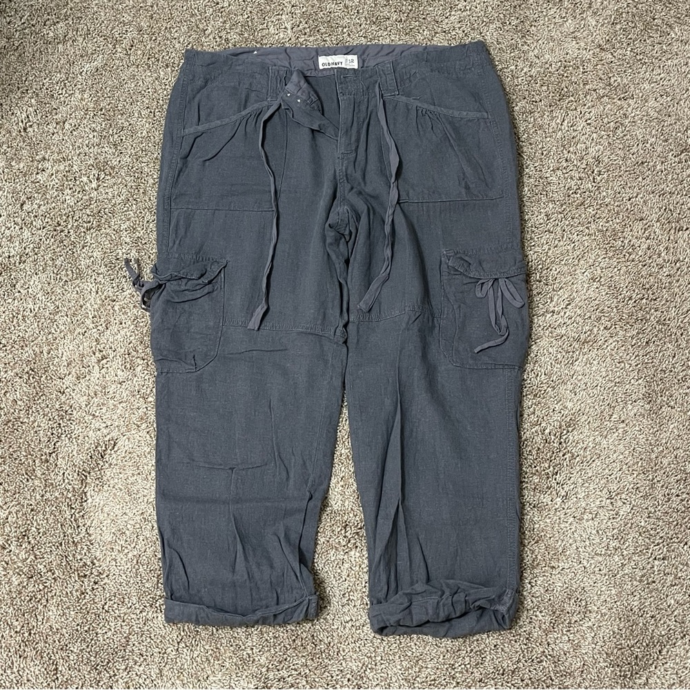 OLD NAVY LINEN CAPRI PANTS - Wm - 12